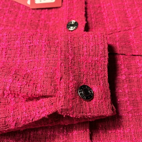 HUGO RELAXED-FIT JACKET IN BOUCLÉ FABRIC WITH POLISHED TRIMS - Picture 7 of 7